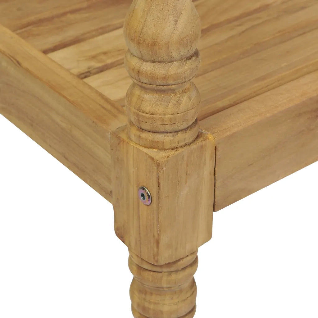 Sedie Batavia 2 pz con Cuscini a Quadri Rossi Massello di Teak 3062140