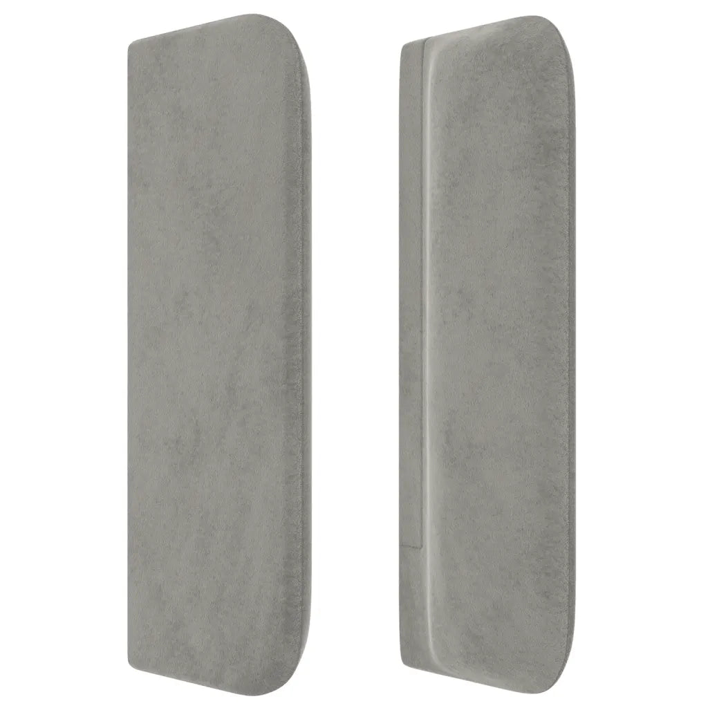Testiera ad Orecchio Grigio Chiaro 147x16x78/88 cm in Velluto 3119250