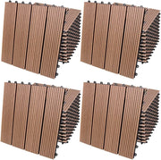 Piastrelle da Giardino in WPC 4m² Mattonelle 30x30cm Sauna Terrazza Esterno Terracotta 44 pz