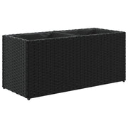 Fioriera | Cassetta per fiori | Vaso da Giardino con 2 Vasi Nera 72x30x32 cm in Polyrattan