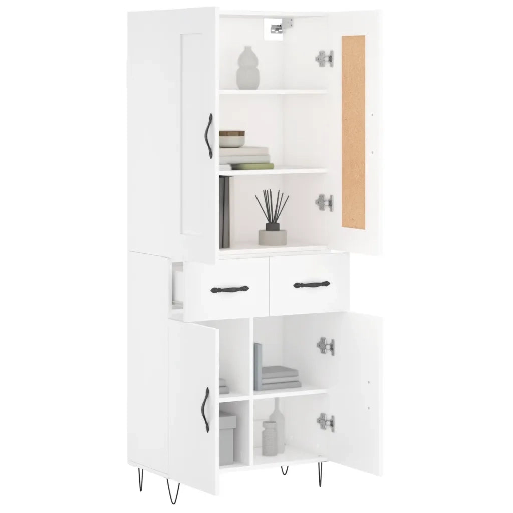 Credenza Bianca 69,5x34x180 cm in Legno Multistratocod mxl 102036