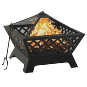 Braciere con attizzatoio 64 cm XXL acciaio nero 02_0005958
