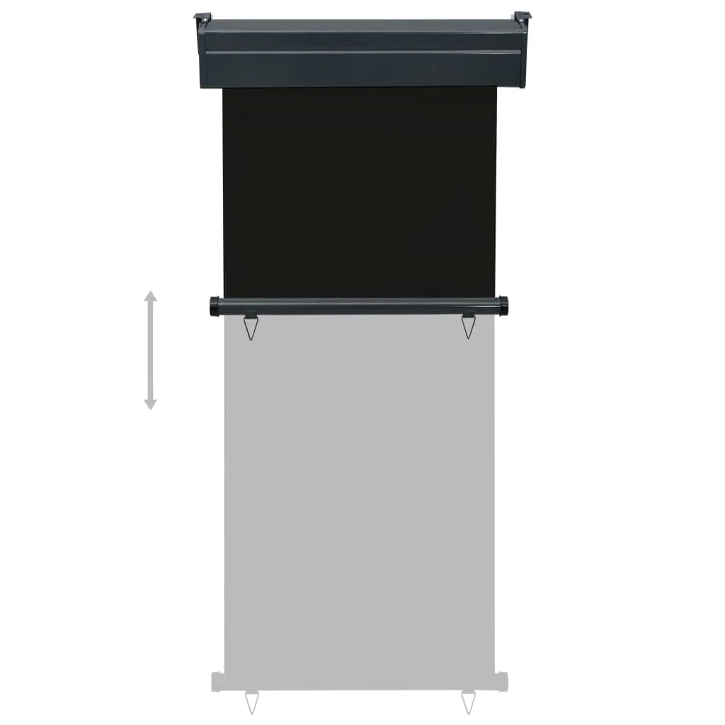 Tenda da sole laterale retrattile/schermo privacy per patio giardino terrazza balcone 80 x 250 cm nero 02_0007042