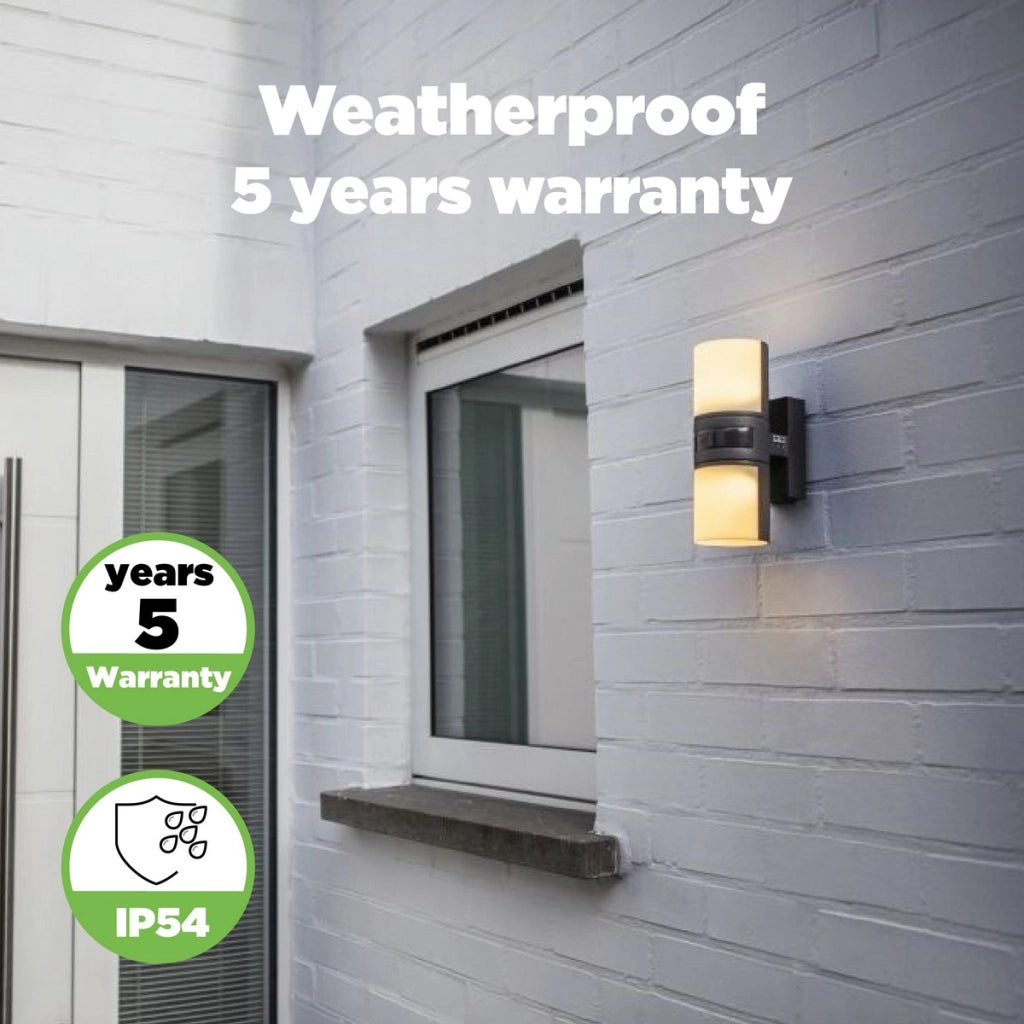 Applique esterna CYRA LED 15W sensore antracite Lutec