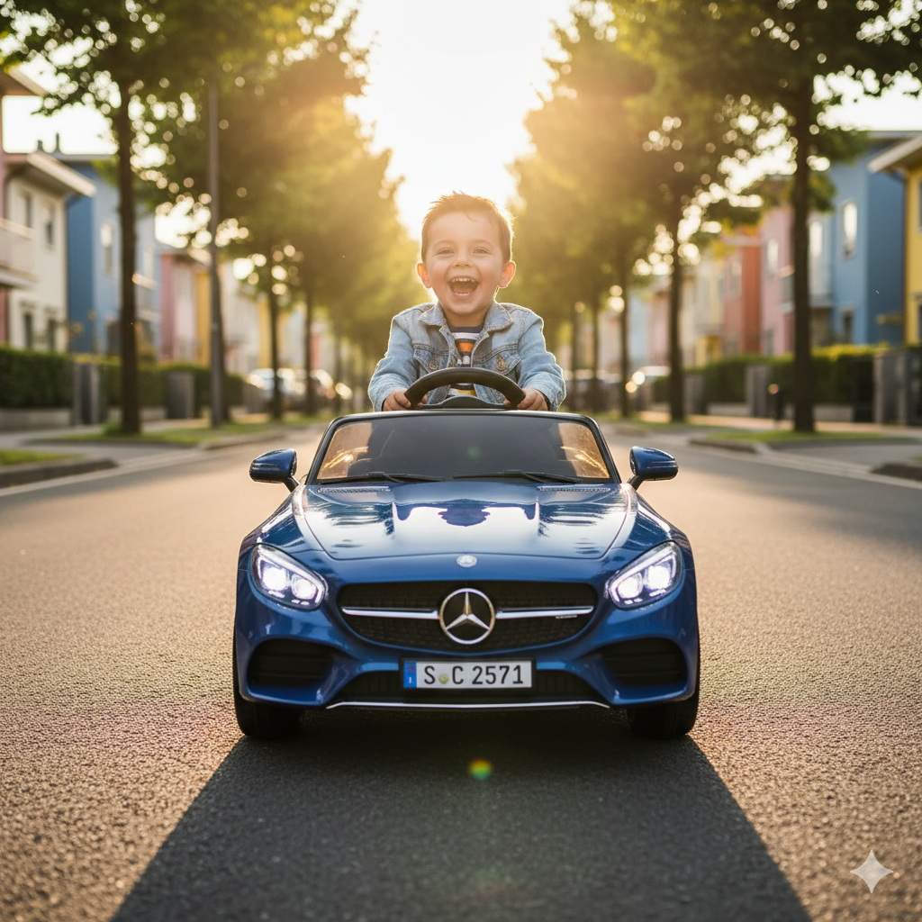 Macchina Elettrica per Bambini 12V con Licenza Mercedes CLS Small Blu