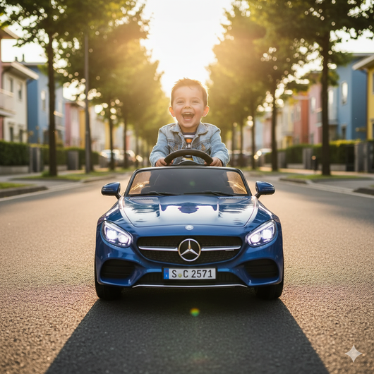 Macchina Elettrica per Bambini 12V con Licenza Mercedes CLS Small Blu