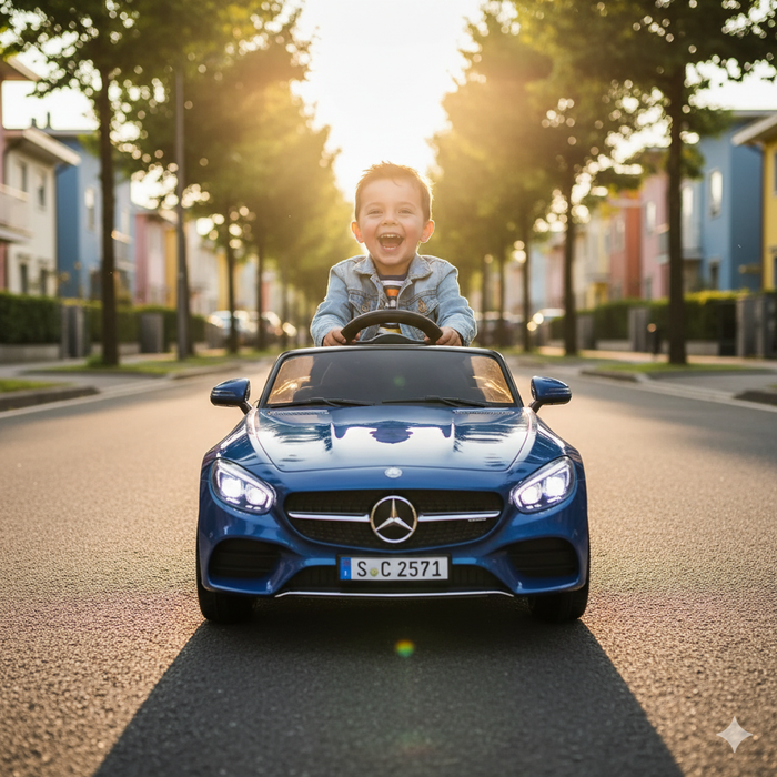 Macchina Elettrica per Bambini 12V con Licenza Mercedes CLS Small Blu