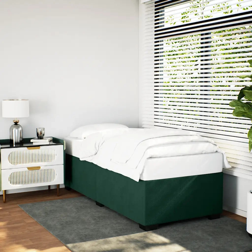 Giroletto senza Materasso-Struttura Letto Verde Scuro 80x200 cm in Velluto 794946