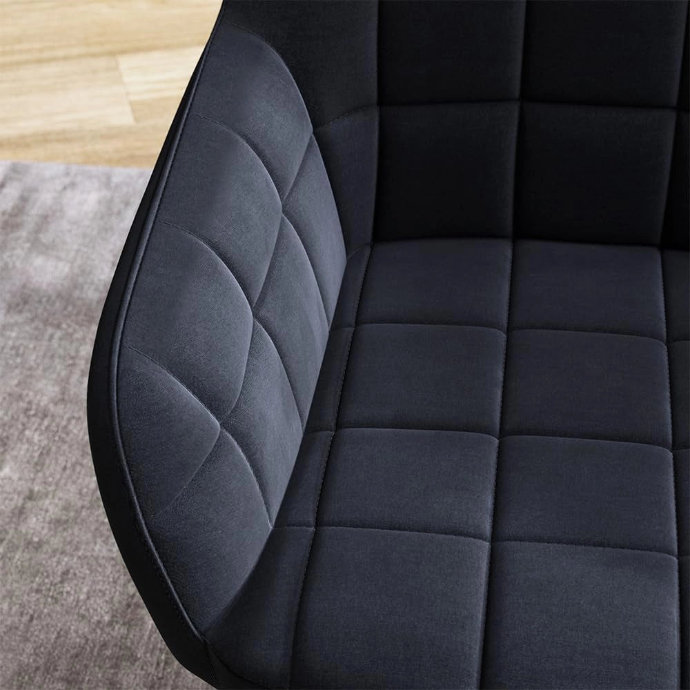 sedie Relio, Nero, 53.5 x 55.5 cm, con piedini antiscivolo e superficie facile da pulire