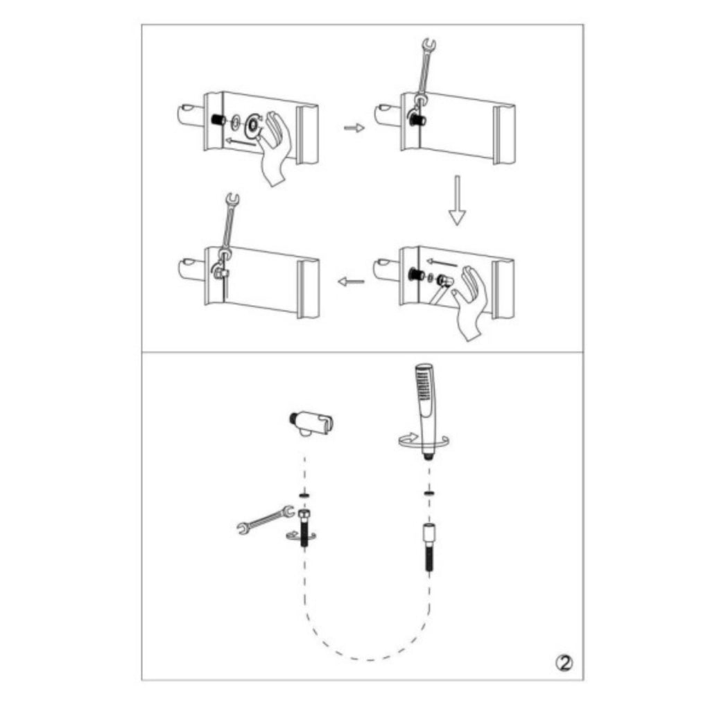Colonna doccia step acciaio inox 3 getti idro lombari e cascata h120xl20 *** confezione 1