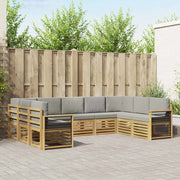 Set divano sezionale 9 pcs Bianco e Grigio Chiaro