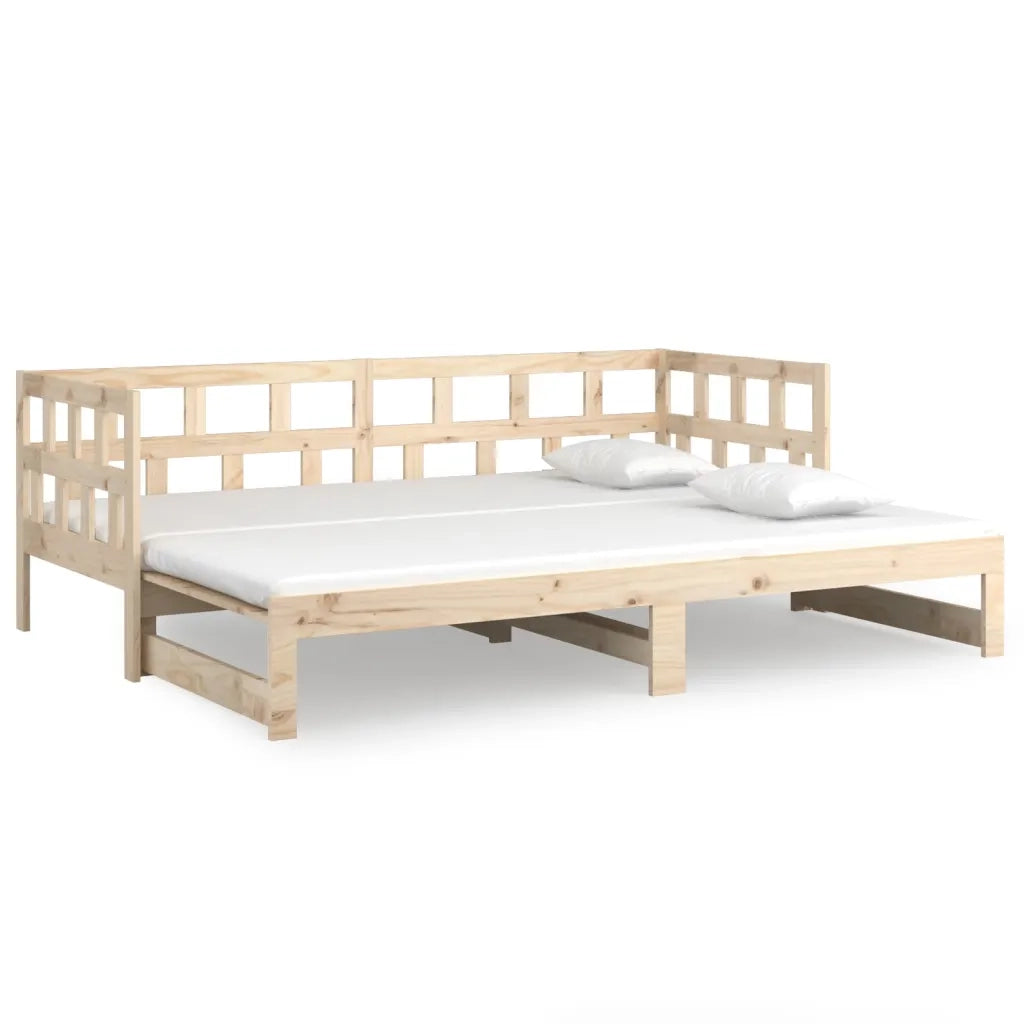 Dormeuse Estraibile in Legno Massello di Pino 2x(80x200) cm
