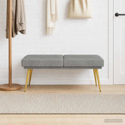 Panchina a doppio strato Grigio Chiaro 120 x 45 x 46 cm Velluto 42038585