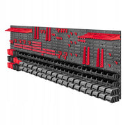 Pannello portautensili KADAX da parete per officina, 232x78 cm, 82 scomparti, 80 supporti, garage.