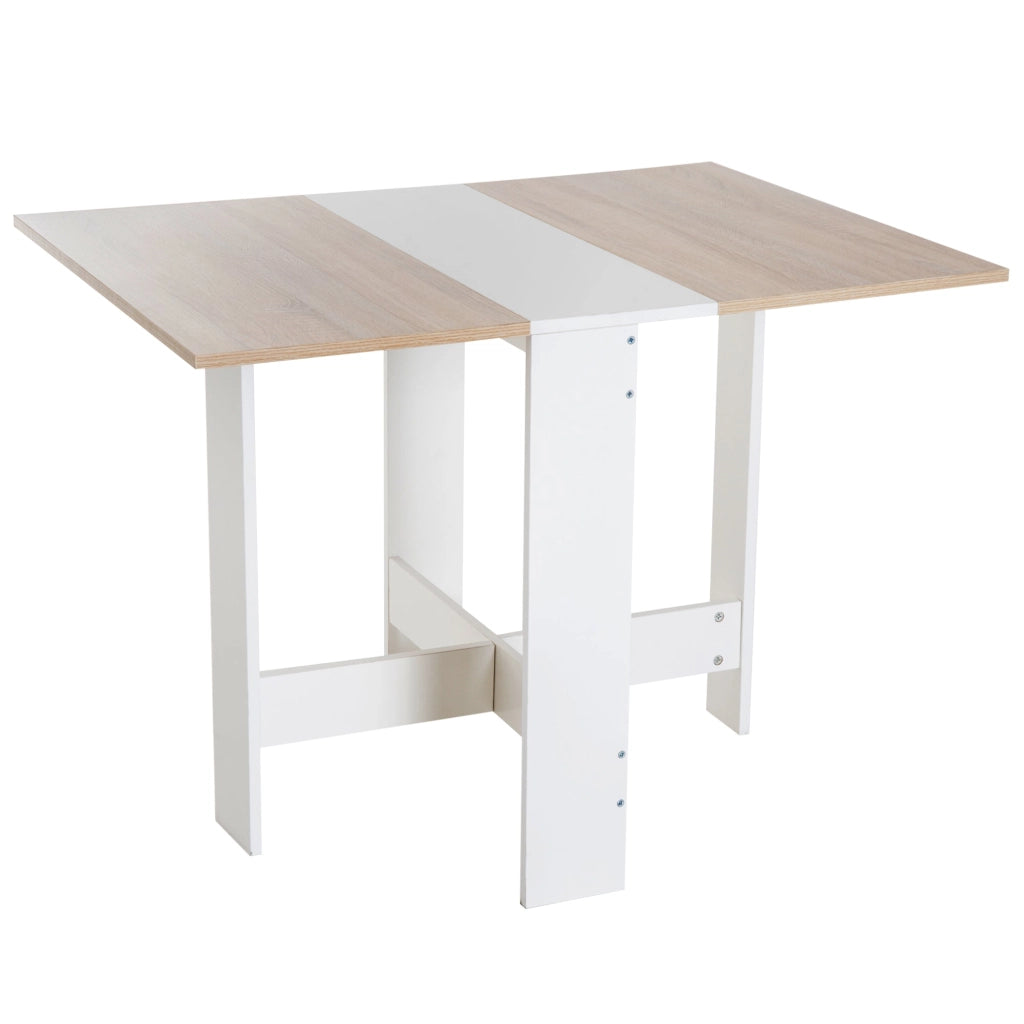 Tavolo Pieghevole Salvaspazio Bianco Rovere 103x76x73.5 cm