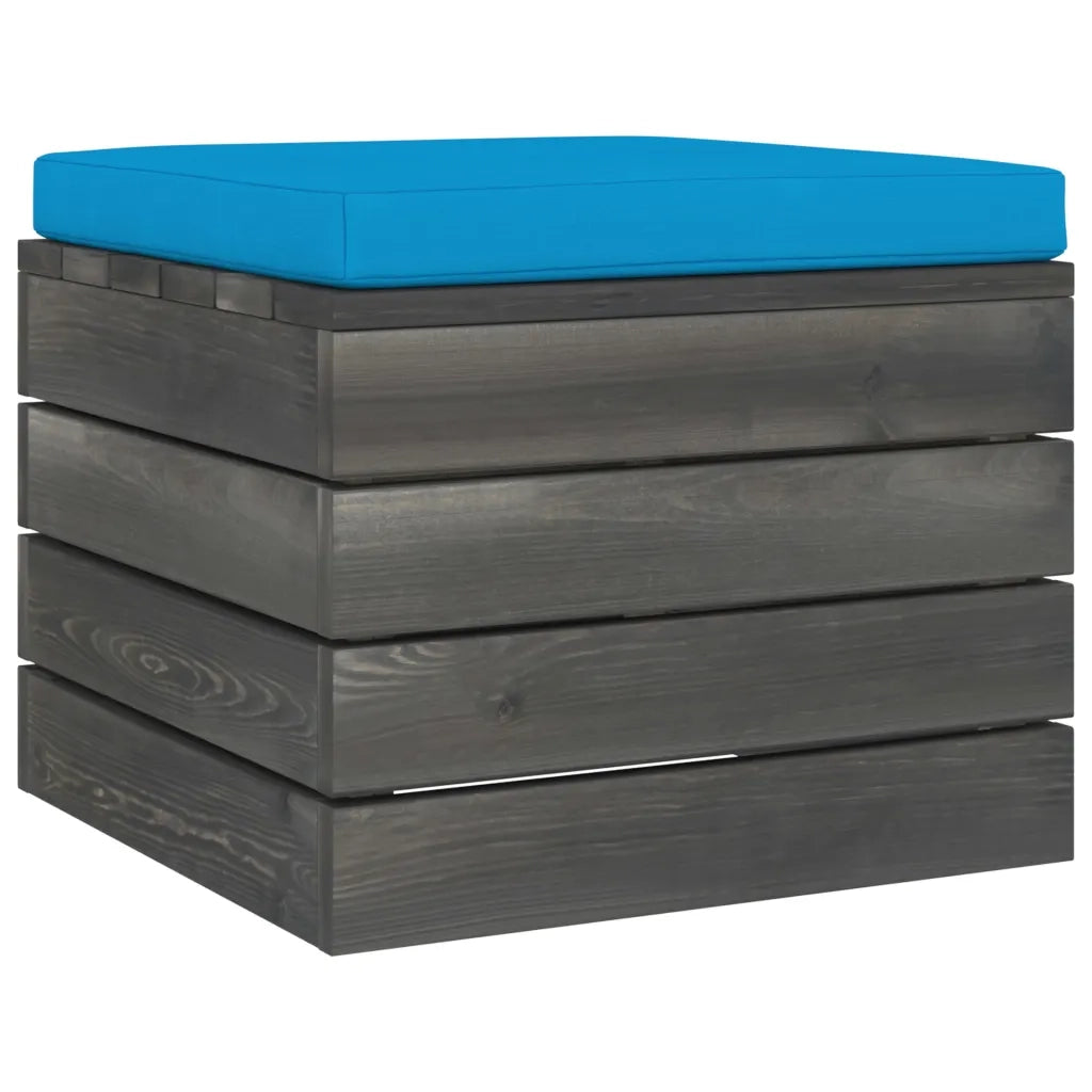 Set Divani da Giardino su Pallet 2 pz | Set Salotto da Giardino con Cuscini Massello Pino