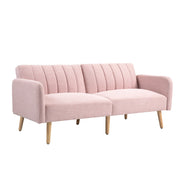 Divano Letto 2 Posti Imbottito ¨C Zephmum ¨C 173x75x73 cm Rosa
