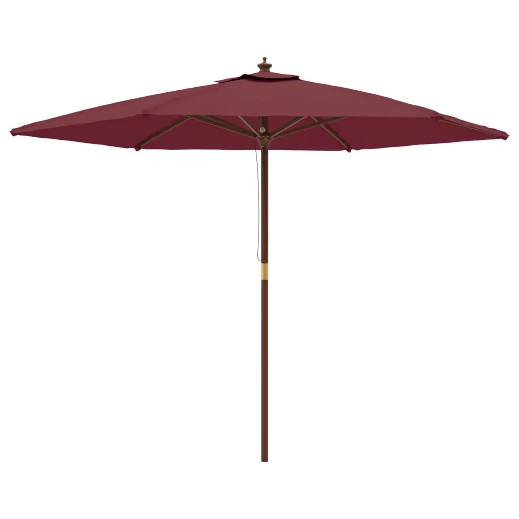 Ombrellone da Giardino con Palo in Legno Bordeaux 299x240 cmcod mxl 79688