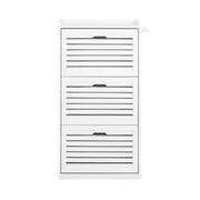 Scarpiera con 3 ribalte Scarpiera con 6 ripiani Portascarpe salvaspazio regolabili bianco, FSR108-W