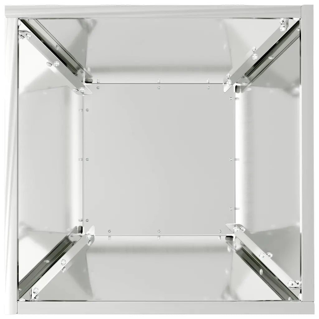 Vaso da giardino Argento 35 x 35 x 15 cm Acciaio zincato 873806