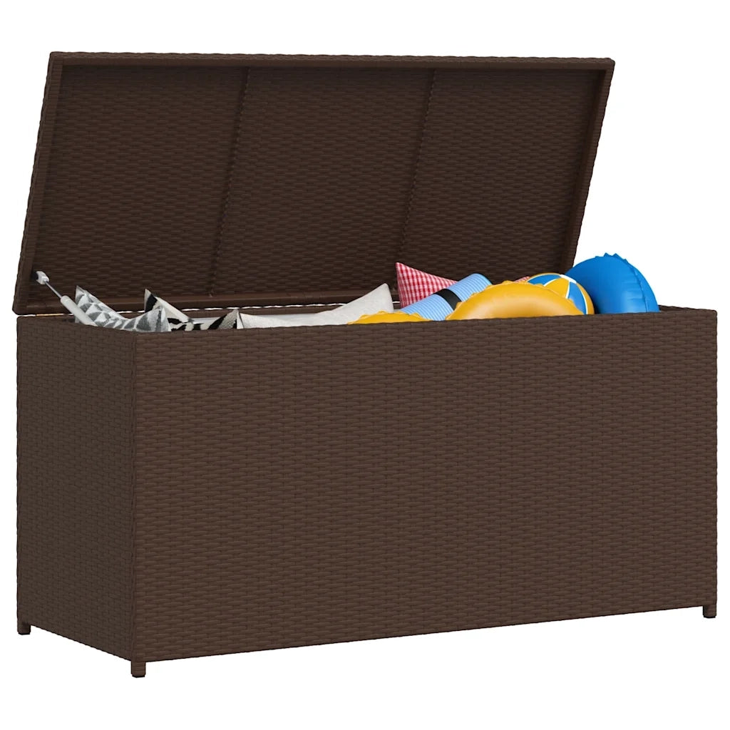 Baule da Giardino Marrone 120x50x60 cm in Polyrattan 42499