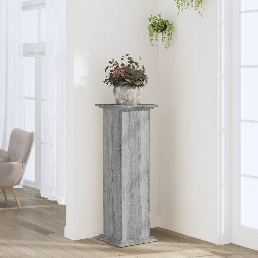 Supporto per piante | Sostegno per piante Grigio Sonoma 33x33x100 cm in Truciolato