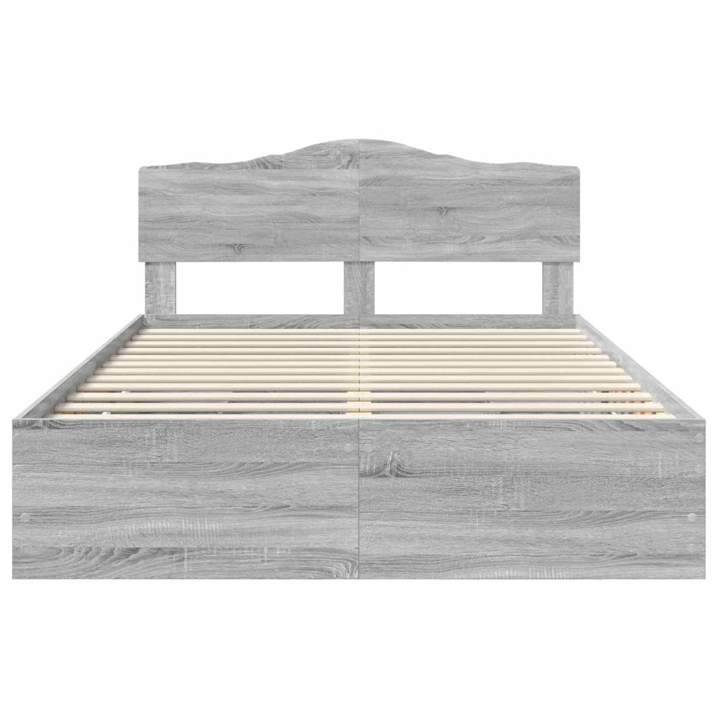 Struttura del letto con cassetto Grigio Sonoma 140 x 200 cm 3413003