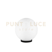 LUMETTO POLLY SFERA BIANCO MONTATURA NERA 1 LUCE ATTACCO E27 IP44 25X26CM