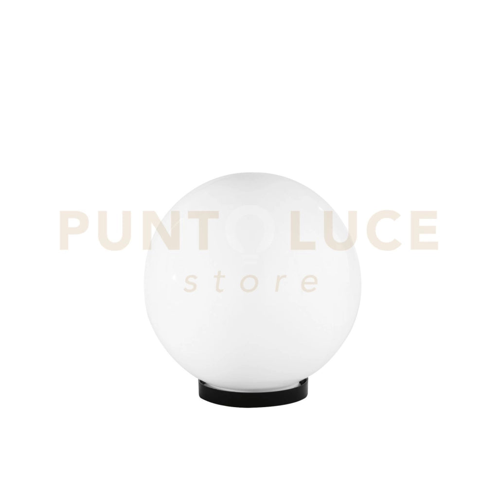 LUMETTO POLLY SFERA BIANCO MONTATURA NERA 1 LUCE ATTACCO E27 IP44 25X26CM