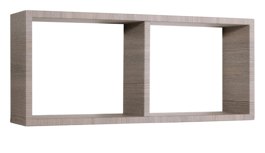 Mensola Rettangolare 2 Scomparti da Parete 70x30x15,5 cm in Fibra di Legno Morgana Rovere Moka