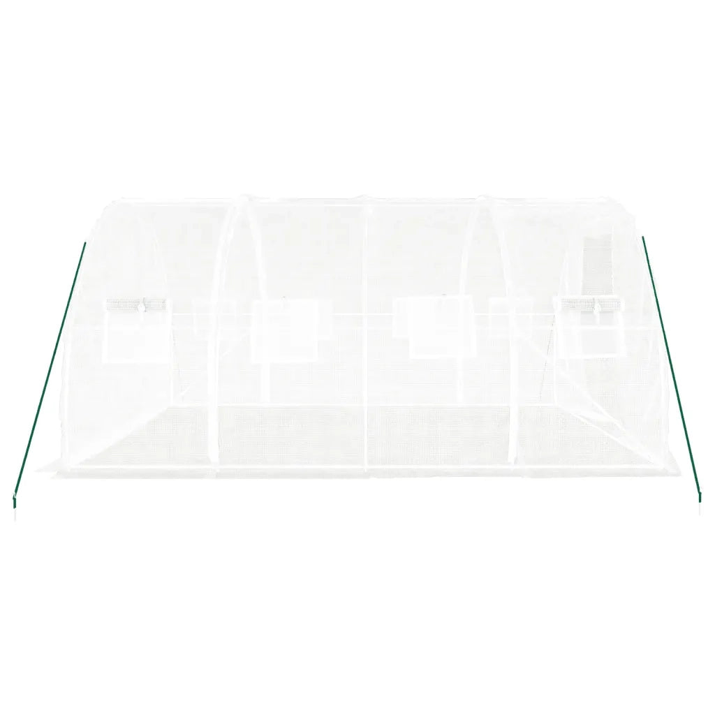 Serra con struttura in acciaio bianca 12 m2 4x3x2 m CFW5376328