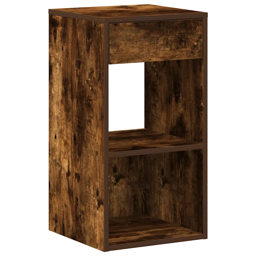 Comodino con Cassetto Rovere Fumo 35x34x66,5 cm 858721