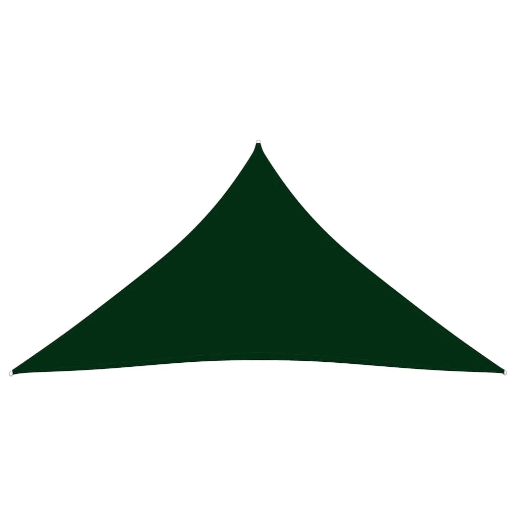 Vela parasole triangolare in tessuto Oxford 5 x 6 x 6 m verde scuro 02_0009933