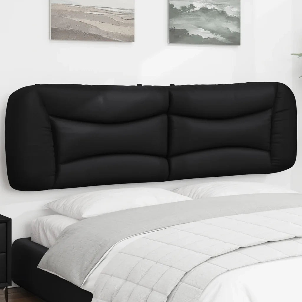 Cuscino Testiera-Cuscino per Testiera Hvar Nero 183 cm in Similpelle