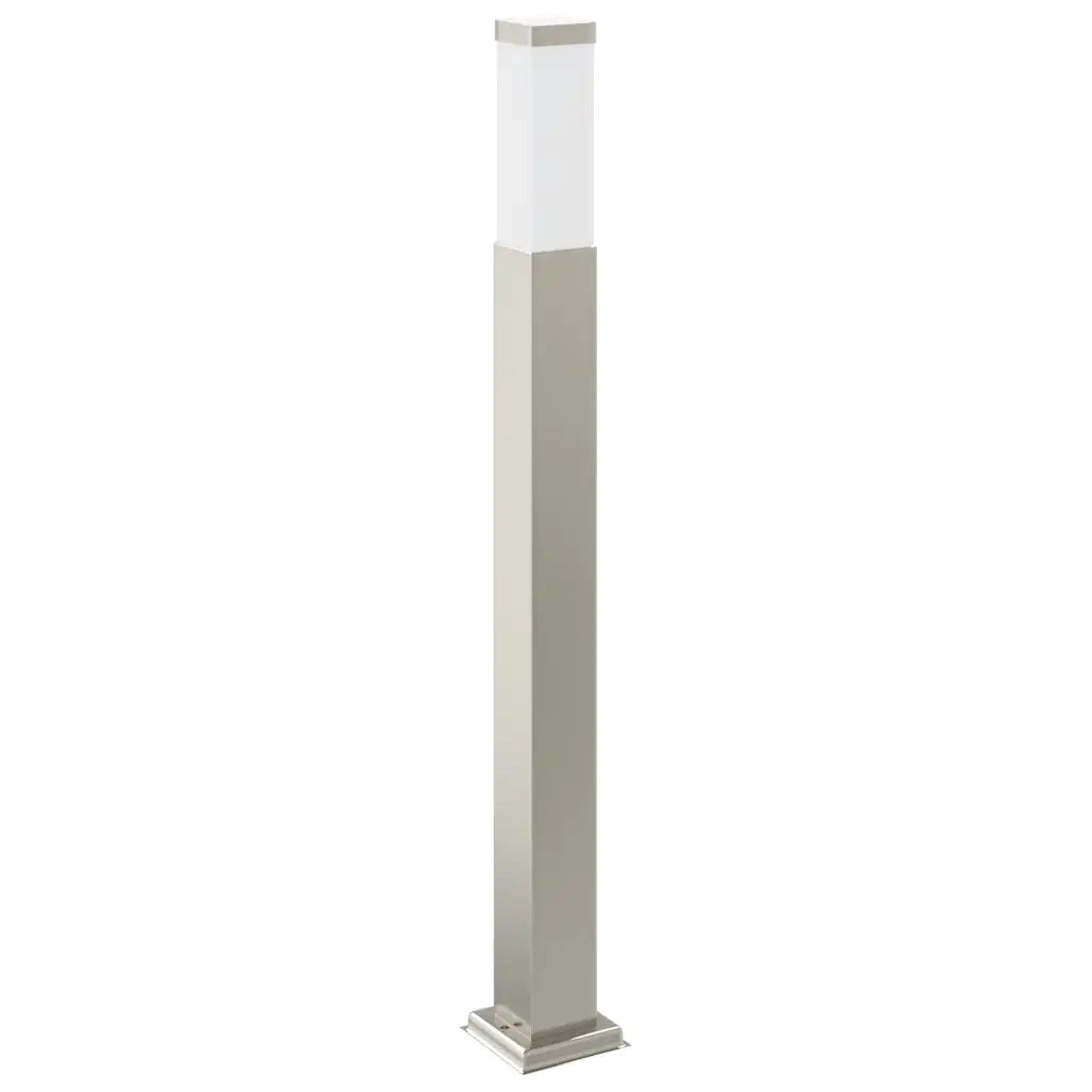 Lampada a paletto con sensore e presa 80 cm Acciaio Inox IP44 4006067