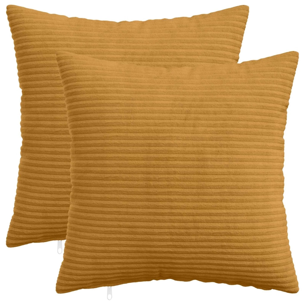 Federa 2 pcs HEERLEN Giallo 30 x 30 cm corduroy 907439
