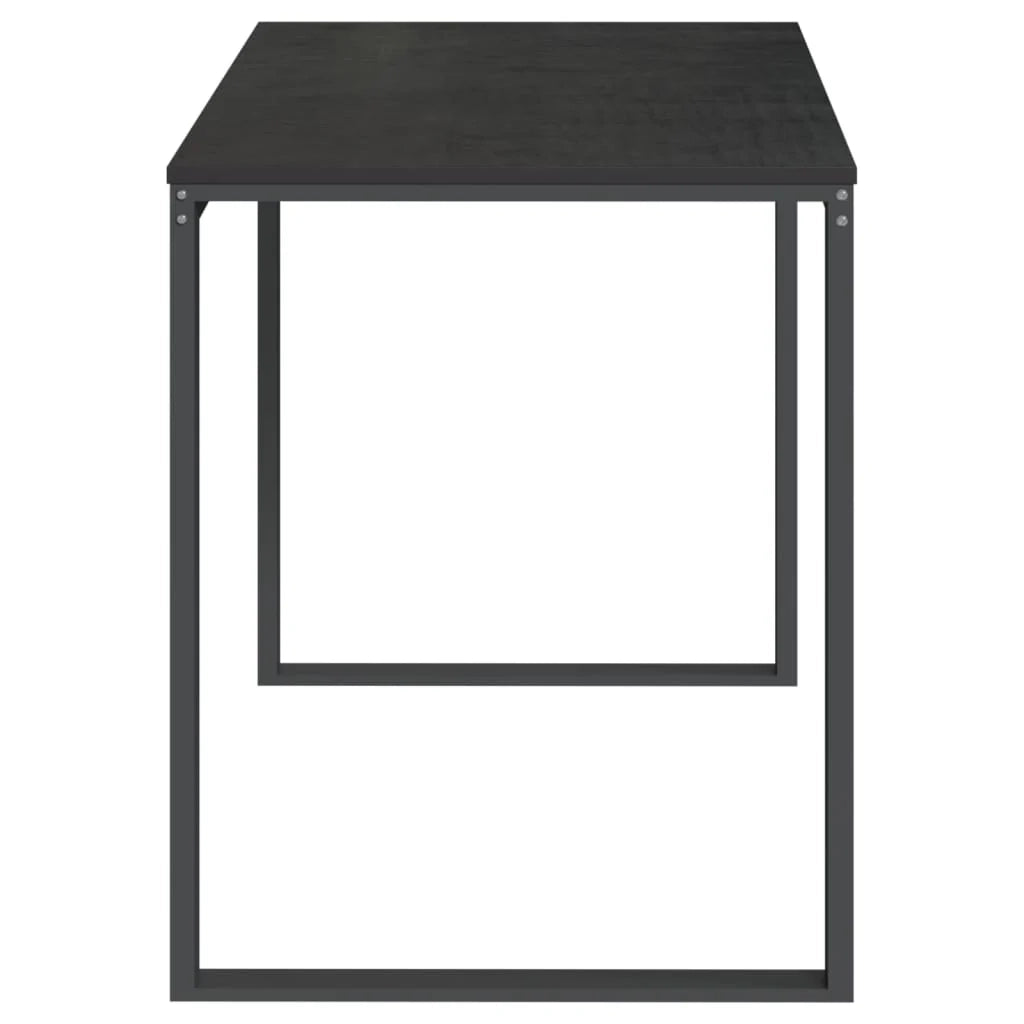 Scrivania per computer postazione di lavoro mobile per computer scrivania per studio 110 x 60 x 73 cm legno ingegnerizzato nero 02_0023745