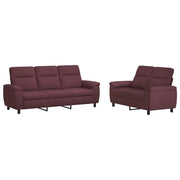 Set di divani 2 pcs Viola Tessuto 3430705