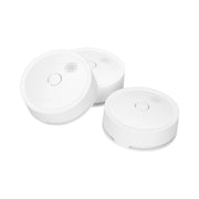 Set di 3 Rilevatori di Fumo Senza Fili 433 MHz 85dB Batteria 10 anni EN14604 Bianco Alecto