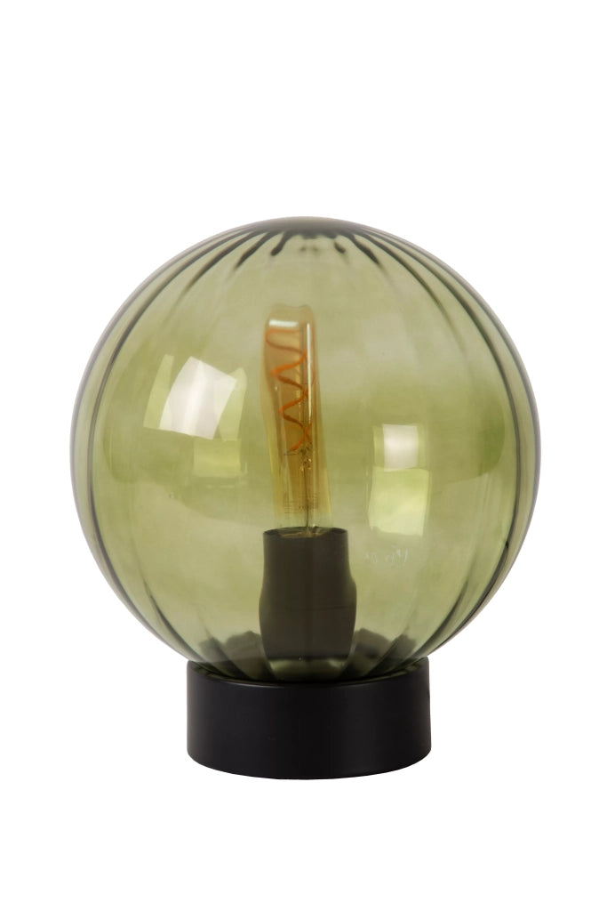 Lampada da tavolo nera verde sfera vetro E27 Lucide