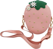 Borsa a Spalla per Bambini - Leggera - Impermeabile - Cinturino Regolabile a Spalla - Adatta a Bambini 1-3 Anni - Pelle PU - Rosa - Borsa a Spalla per Bambini