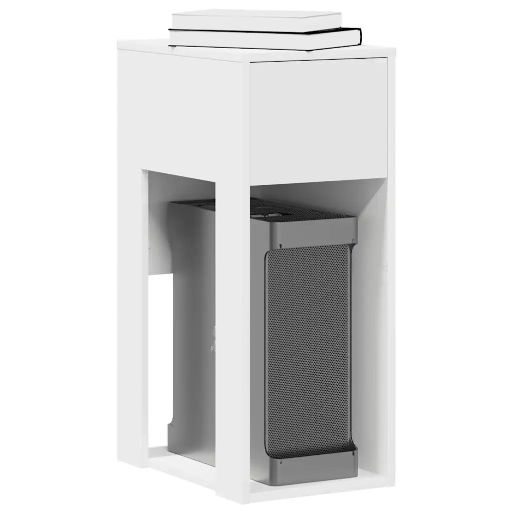 Supporto a Torre per Computer con Cassetto Bianco 30x44x74 cm CFW7239077
