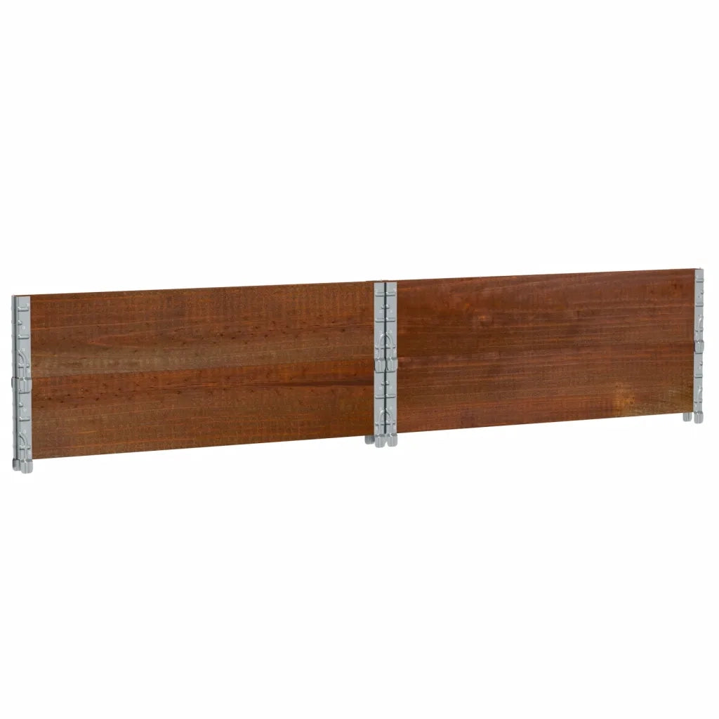 Paretali per Pallet 2 pz Marroni 100x100cm Legno Massello Pino CFW5152960