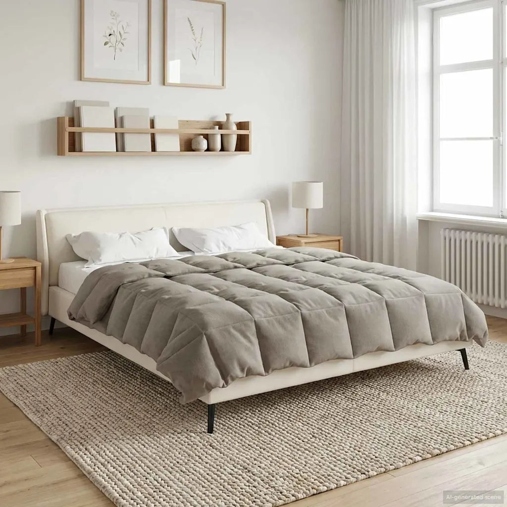 Duvet Invernale Trapuntato Verde 200 x 220 cm Microfibra 42026129