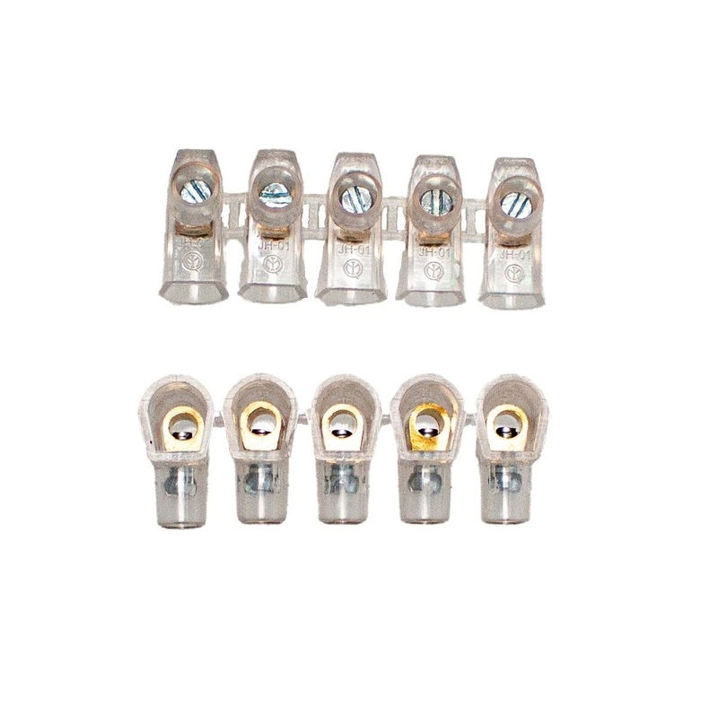 Morsetti Unipolari 2 Stecche da 5 Pezzi Sezione 2.5 mm²