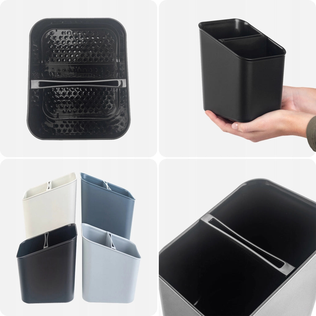 KADAX Scolaposate Organizer per utensili, contenitore in plastica nera