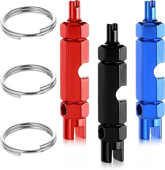 Kit di accessori per viti e vanne, con chiavi a forma di Schrader e Presta, per biciclette da mountain bike