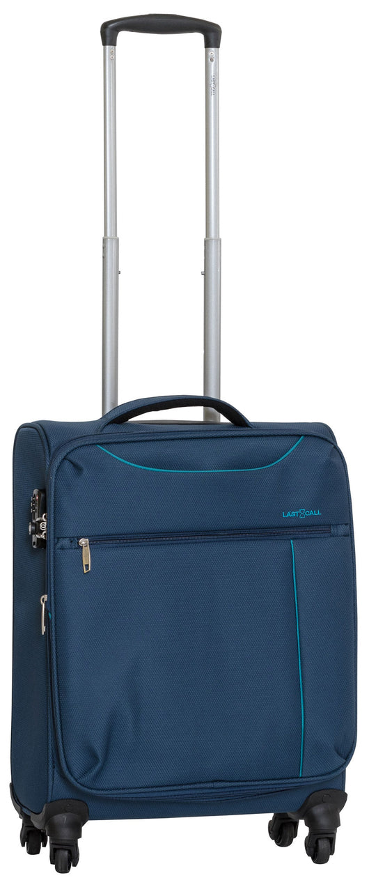 Trolley Valigia Bagaglio a Mano Morbida in Poliestere 4 Ruote TSA Ravizzoni Stella Blu