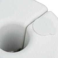 Set 4 Pezzi Pesi Riempibili con Acqua o Sabbia per Gazebo Plastica PE 22 x 24 x 25 cm Bianco