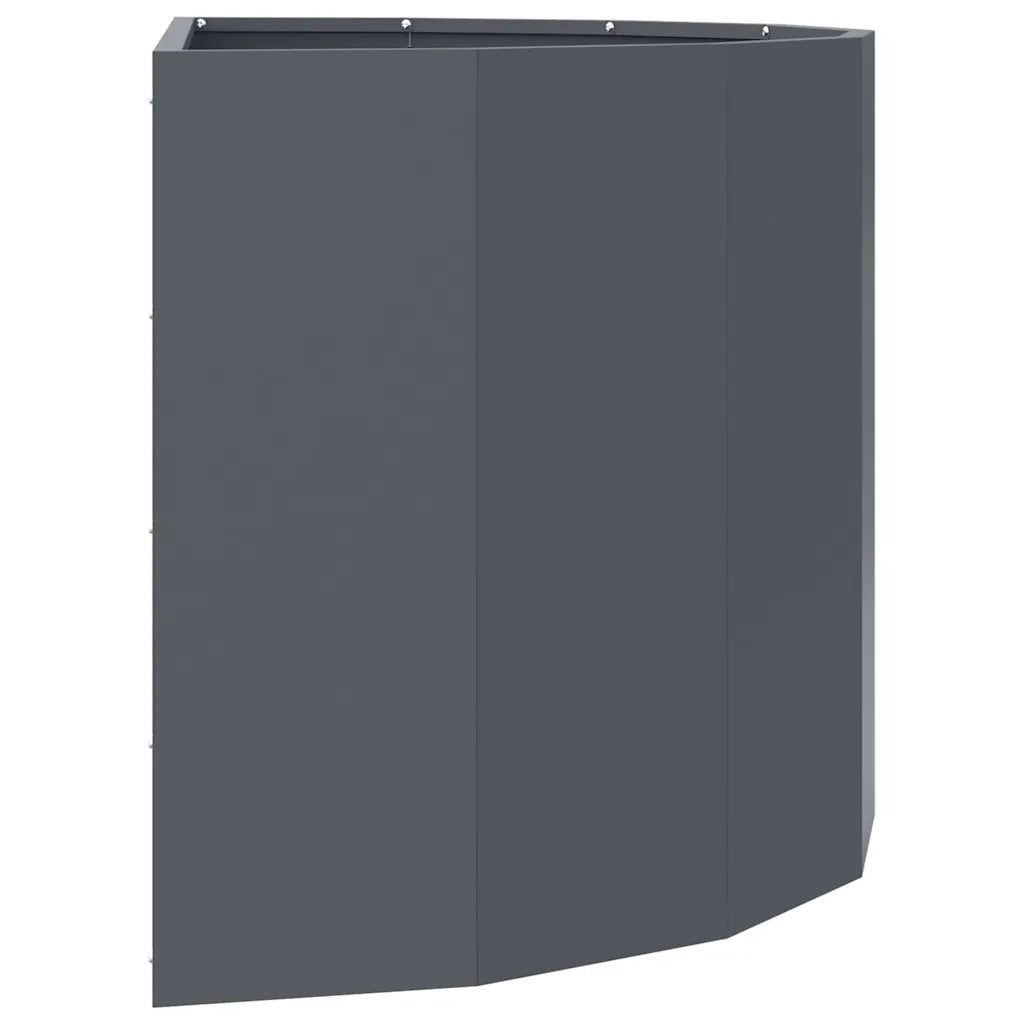 Fioriera | Cassetta per fiori | Vaso Antracite 90 x 45 x 50 cm Acciaio